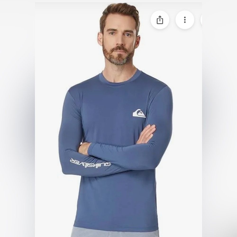 Quiksilver Men's Everyday Surf Long Sleeve T-Shirt 50+ UPF small NWT